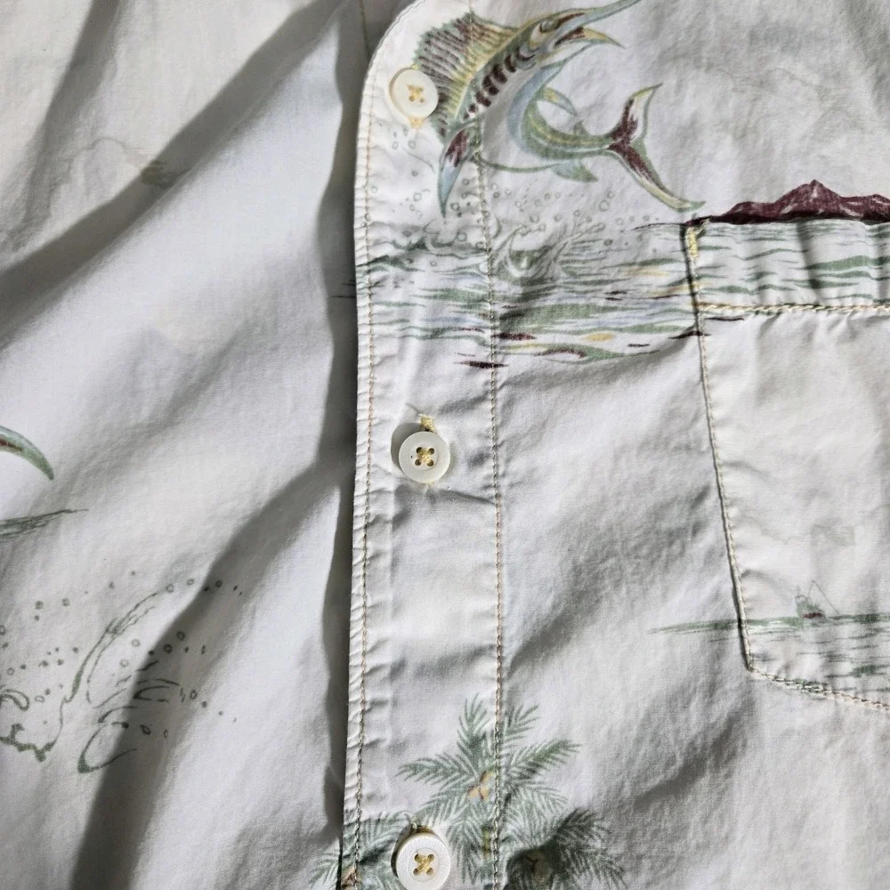 Tommy Bahama Jeans Marlin/island ShortSleeve Button Down Hawaiian Shirt Size XXL